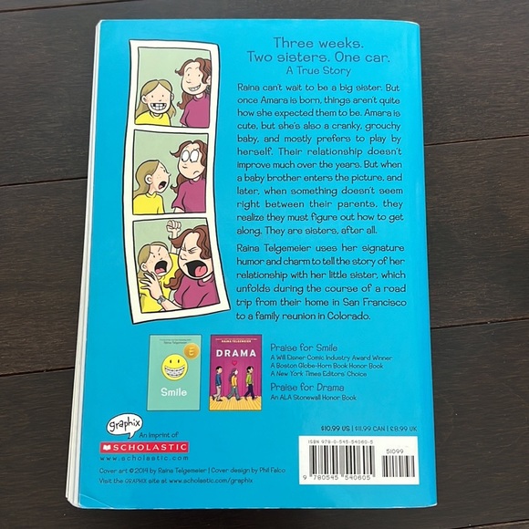 Tween Books graphic novel bundle Raina Telgemeier-Ghosts, Smile, Sisters & Drama - Picture 3 of 6